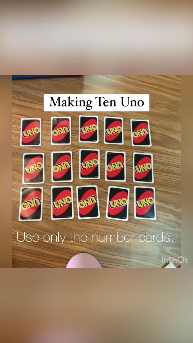 a number of stickers on a table with the words making ten uno above them