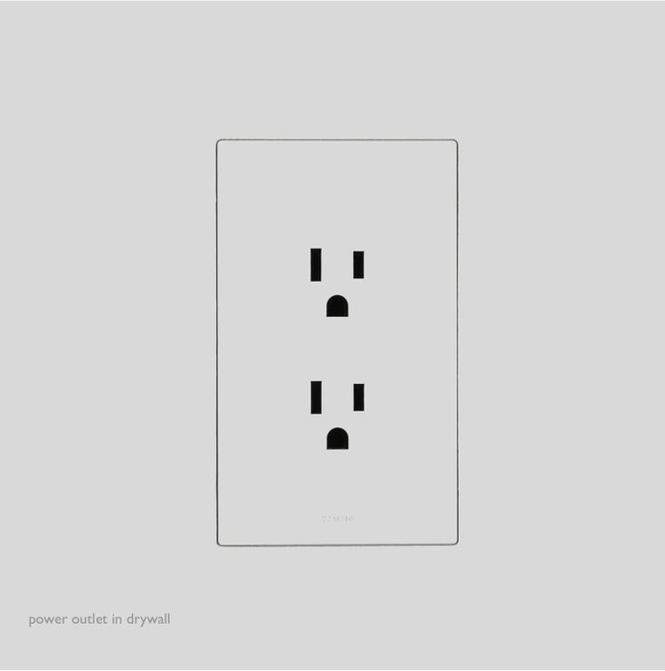 an electrical outlet is shown with two outlets