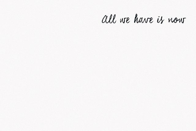 an airplane is flying in the sky with writing on it that says, all we have is now