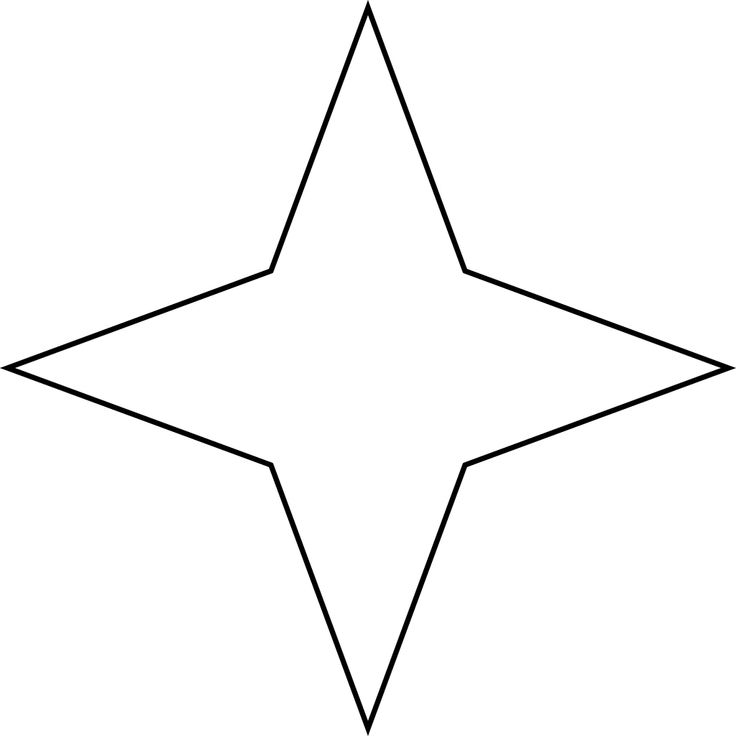 a black and white image of a star with four pointed points in the middle, on a