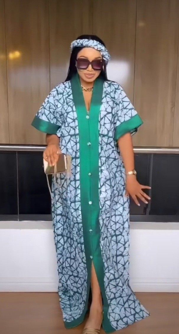 Kampala Kaftan Styles For Women, Ankara Bubu Gown Styles, Kampala Gown Styles For Ladies, Ankara Bubu, African Maxi Dress Ankara, Boubou Dress, Simple Dress Styles, Bubu Gown, Boubou Styles For Women