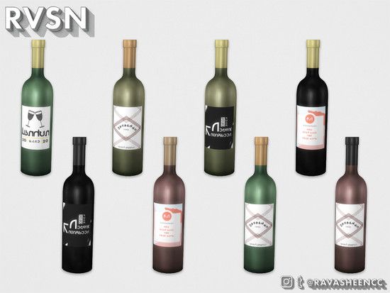 several bottles of wine are shown in this image