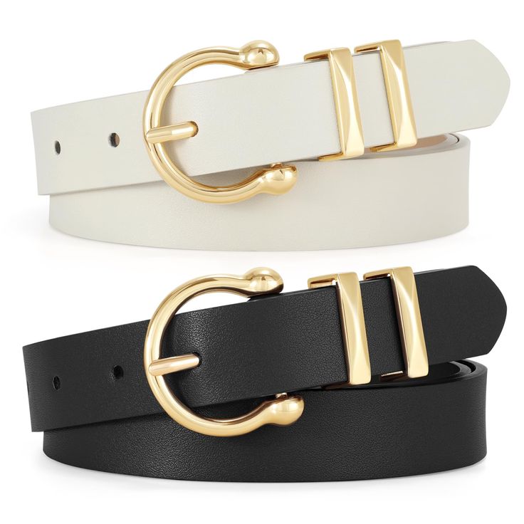 PRICES MAY VARY. Women Leather Belt: This women leather belt is made of PU leather which ensures soft and comfort. Featuring fashion gold buckle and silver buckle. This women belt allows you to personalize your look and offers endless styling possibilities. Classic Color Options: Available in five classic colors belt ,black, brown, white, coffee and beige. 2 pack women leather belt combination to meet your daily needs. Whether you're dressing up for a formal event or dressing down for a casual d Pu Leather Dress, Belt For Jeans, Sunscreen Clothing, Spaghetti Strap Bodycon Dress, Women Belt, Plus Size Bodycon Dresses, Branded Belts, Dress Belt, Belt Black