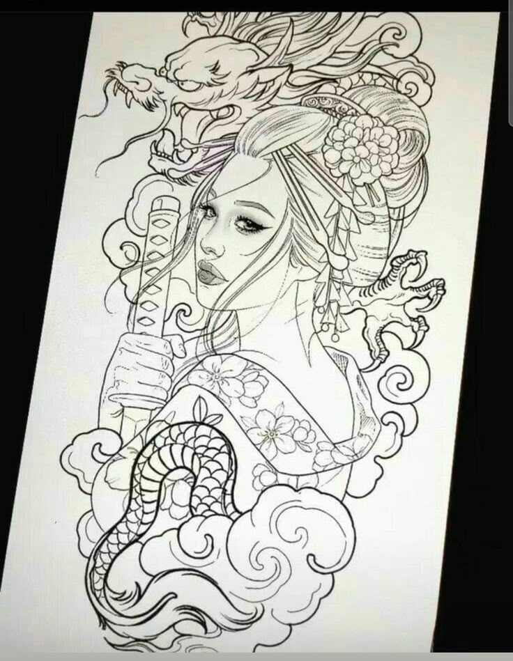 Chest Tattoo Wings, Lion Chest Tattoo, Japanese Geisha Tattoo, Hop Tattoo, Samurai Warrior Tattoo, Geisha Tattoo Design, Harry Tattoos, Dragon Tattoo Ideas, Buddha Tattoo Design