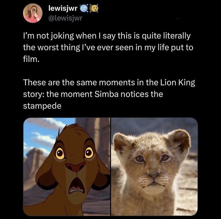 the lion king and simba from disney's live - action movie