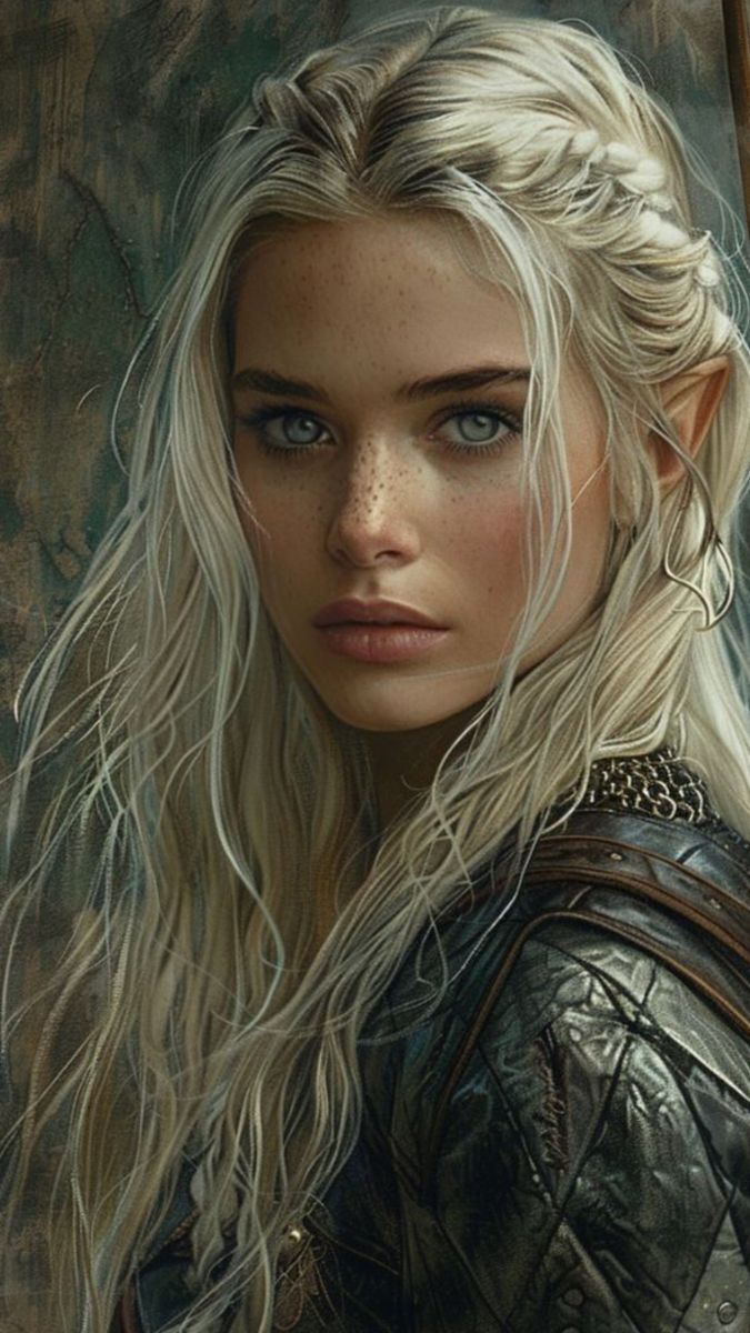 Blonde Elf Woman, Elf Druid Female, Elf Dnd Character, Blonde Book Characters, Elves Female Beautiful, Blonde Elf, Weiblicher Elf, Elven Woman, Elf Warrior