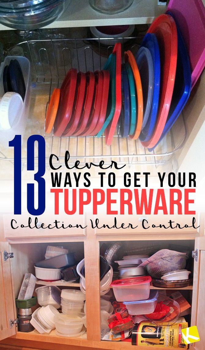 an open cabinet filled with lots of different colored plates and pans on top of it