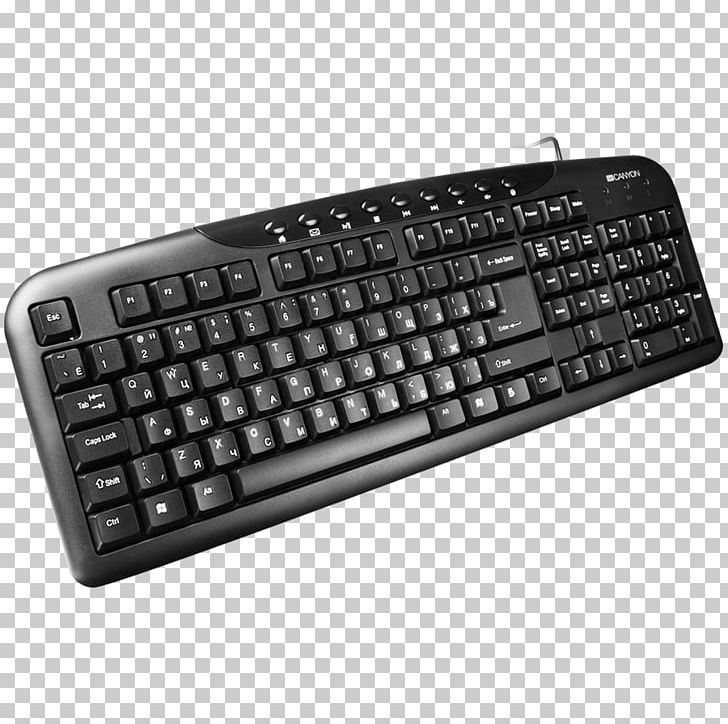 a computer keyboard is shown in black and white, with the keys on it's side