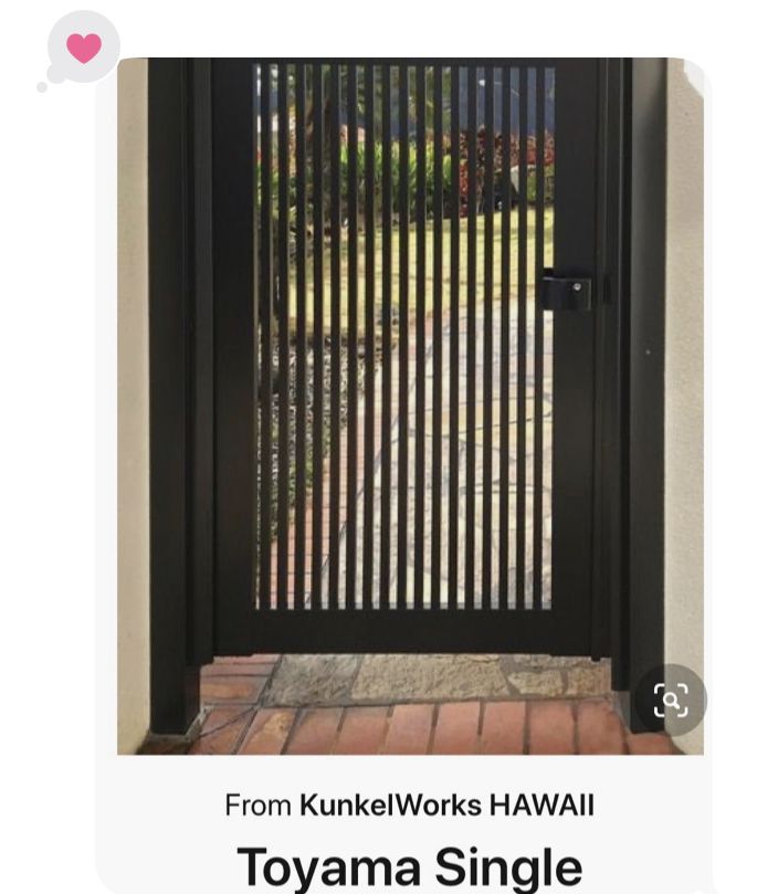 an image of a black gate with the words from kunnkelworkss hawaii