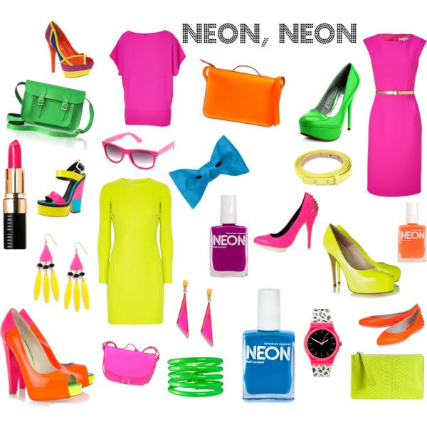 neon accessories...I can't help it, neon just looks like cheap dollar store stuff from the the early 90's.....like it should be plastic, and only considered actually tasetful if you're 5.... Neon Accessories Outfit, Diy Neon Clothes, Neon Colors Outfits, Neon Outfit Ideas, Neon Inspiration, Neon Clothes, Neon Clothing, Neon Accessories, Accessories Outfit