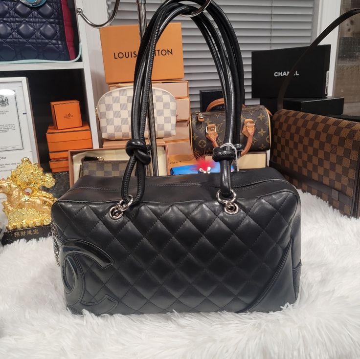 Chanel Cambon Authentic N Good Condition Holo Intact Chanel Cambon, Chanel Bag, Bag Lady, Chanel, Black, Color