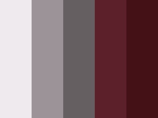 the color palette is maroon and grey