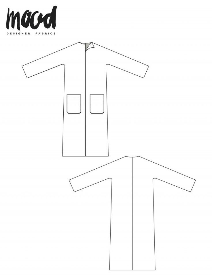 the sewing pattern for an unisex coat