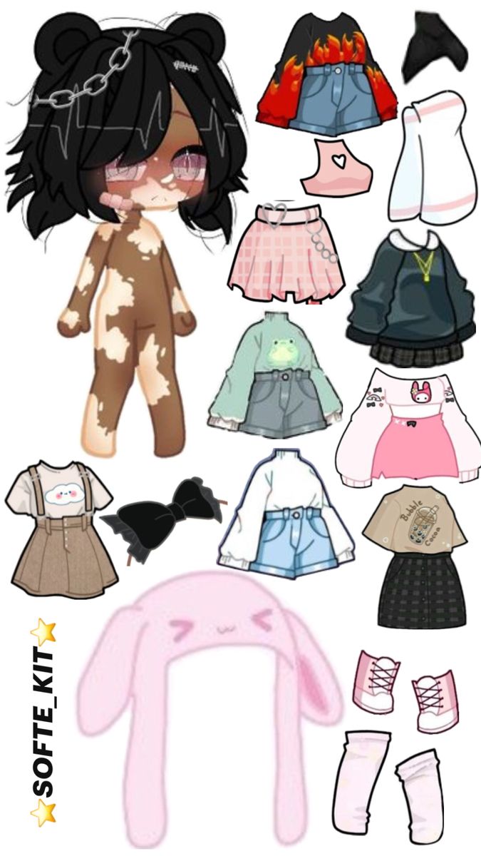 an image of paper dolls with clothes on them