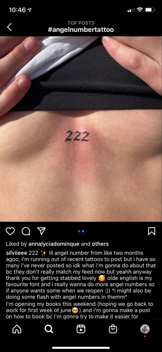 the back of a person's stomach with numbers on it