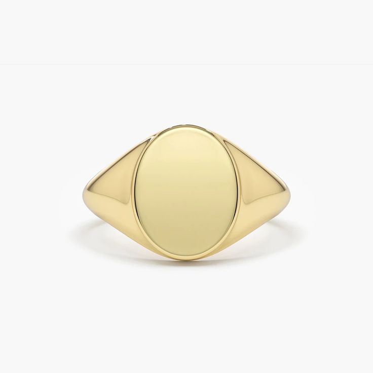 14K Gold Engravable Oval Signet Ring – FERKOS FJ Classic Oval Signet Ring With Polished Finish, Timeless Oval Signet Ring With Polished Finish, Minimalist Oval Cabochon Signet Ring For Formal Occasions, Minimalist Oval Cabochon Signet Ring For Formal, Formal Oval Signet Ring With Polished Edges, Yellow Gold Oval Signet Ring With Polished Finish, Oval Yellow Gold Signet Ring With Polished Finish, Oval Signet Ring With Polished Finish, Classic Yellow Gold Oval Signet Ring