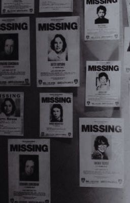 a bulletin board with missing posters on it's side and the words missing written in black