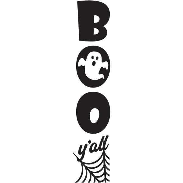 the boooo yah logo is black and white with a spider web on it