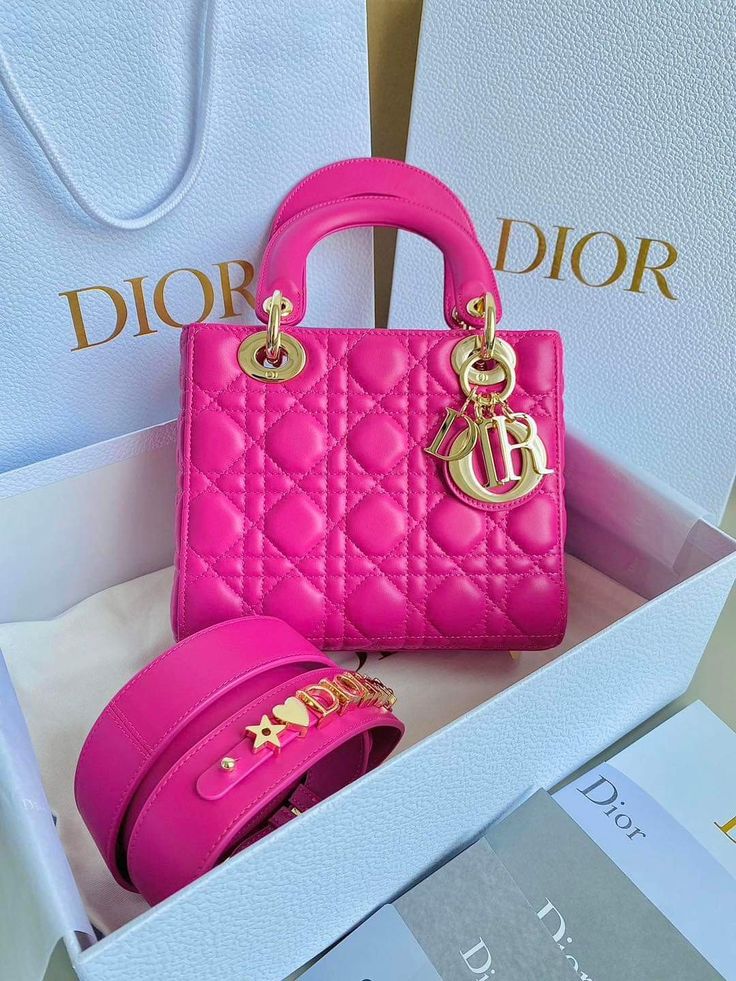 Hot Pink Bag, Rani Pink, Luxury Bags Collection, Model Shoes, Small Lady, Outfit Jewelry, Girly Bags, Luxury Purses, Fancy Bags