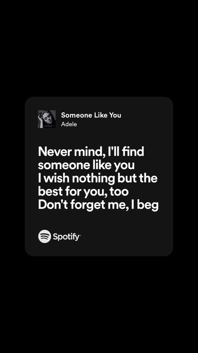 someone like you quote on black background with white text and image in the bottom right corner