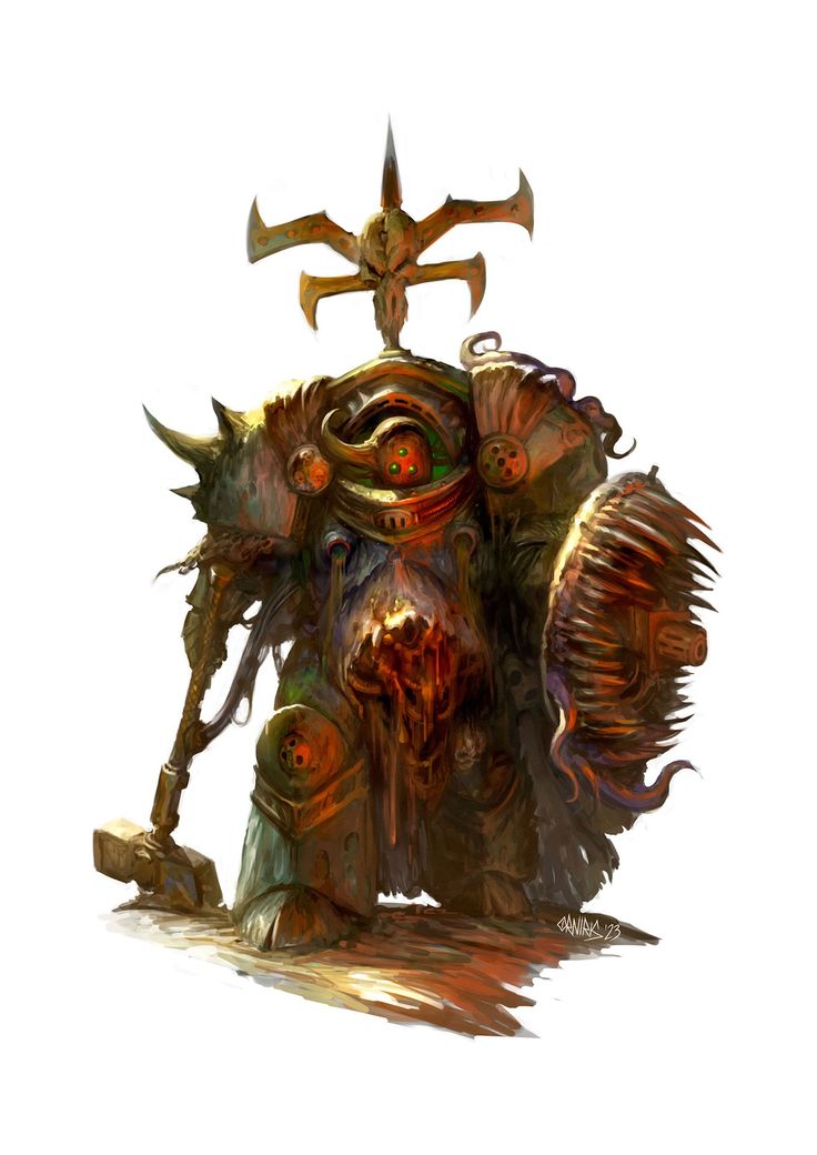 an image of a warhammer with large horns