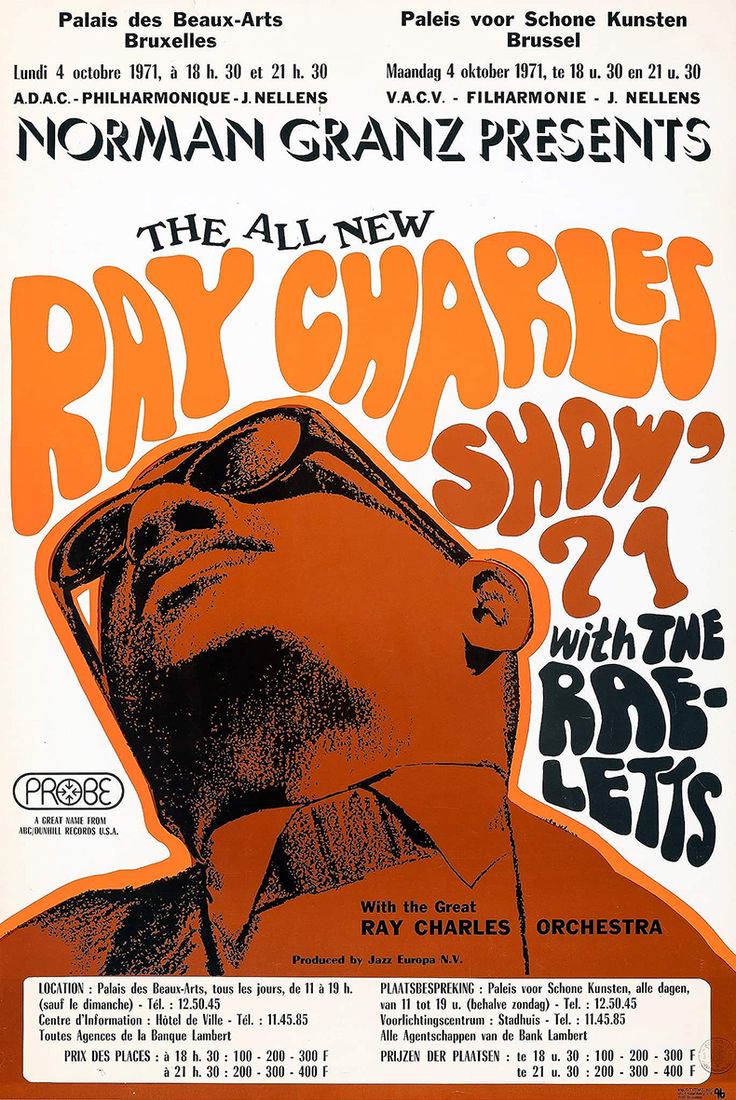 the all - new ray charles show poster for the rock'n'roll era