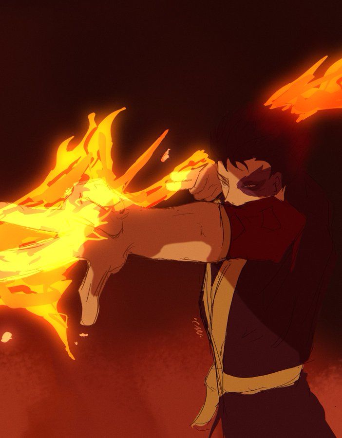 an anime character holding a fire ball in his right hand