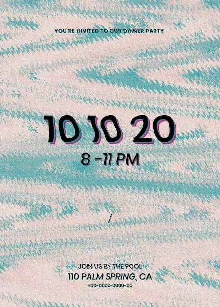 a poster for an upcoming event with the words, 10 / 20 to 11 pm