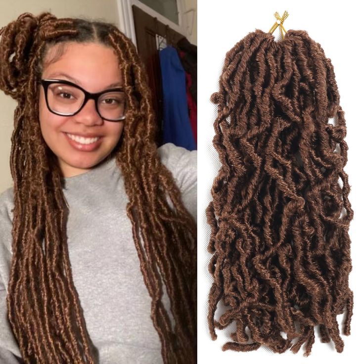 PRICES MAY VARY. ♕TEXTURE: Natural Texture ,Soft Faux Locs Crochet Hair 100% Handmade Low Temperature Synthetic Fiber,No Smell. ♕SIZE:12Inch Short Locs Crochet Hair 15 Strands/Pack,Usually 7-8 Packs can Made a Head. ♕ADVANTAGES：Breathability ,Lightweight , Natural Feeling ,Comfortable ,Not east to separate ,Hold long time. ♕INSTANT: Individually Pre-Looped ,They will Not Hurt Your Skin and Easy to Wear,Natural and Fashionable for Women. ♕PACKAGE: 8 Packs/lot,15 Strands/Pack,120 Strands in Total Short Faux Locs, Pre Looped Crochet Hair, Faux Locs Goddess, Faux Locs Crochet, Short Locs, Soft Locs, Hair For Black Women, Locs Crochet, Goddess Locs