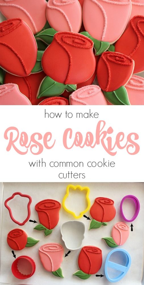 how to make rose cookies with common cookie cutters