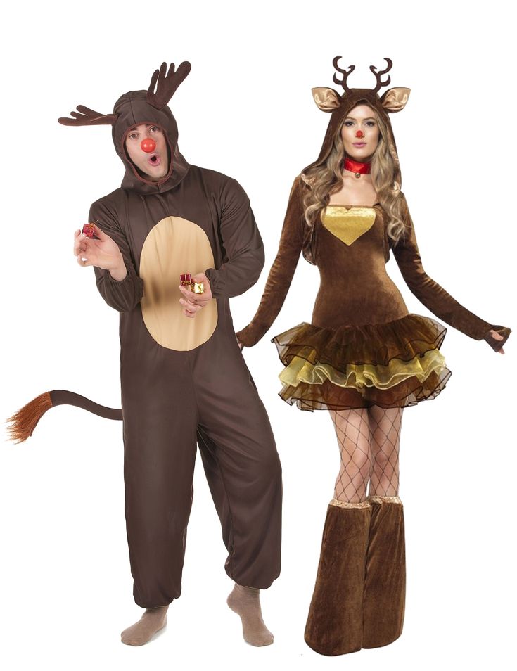 two people dressed in costumes standing next to each other