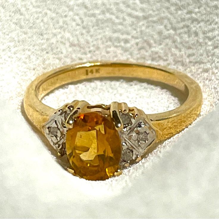 Lovely Vintage 14k Yellow Gold Citrine Ring, Size 6 Or 6.5, Excellent Vintage Condition Wear It Daily Or Gift It! #Vintage #Ring #Citrine #14kgold #Gift Citrine Ring, Womens Jewelry Rings, Citrine, Conditioner, Ring Size, Yellow Gold, Women Jewelry, Women Shopping, Gold