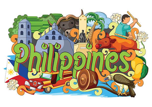 the word philippines surrounded by many different types of animals, birds and other things in it