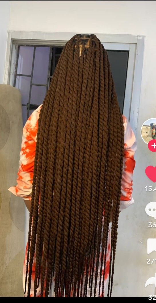 Jumbo Twist With Brazilian Wool, Wool Style Hair, Brown Marley Twists Long, Wool Hairstyles African Hair Braids, Knotless Braids With Brazilian Wool, Twisting With Brazilian Wool, Brazilian Wool Locs, Styles With Brazilian Wool, Jumbo Marley Twists Long