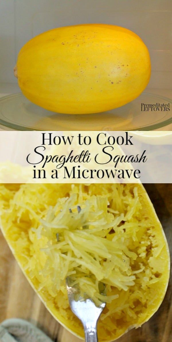 how to cook spaghetti squash in a microwave and then it's cooked for dinner