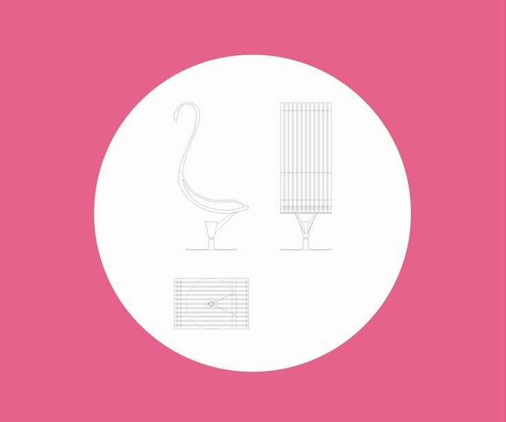 an image of a bird in a cage on a pink and white circle with lines