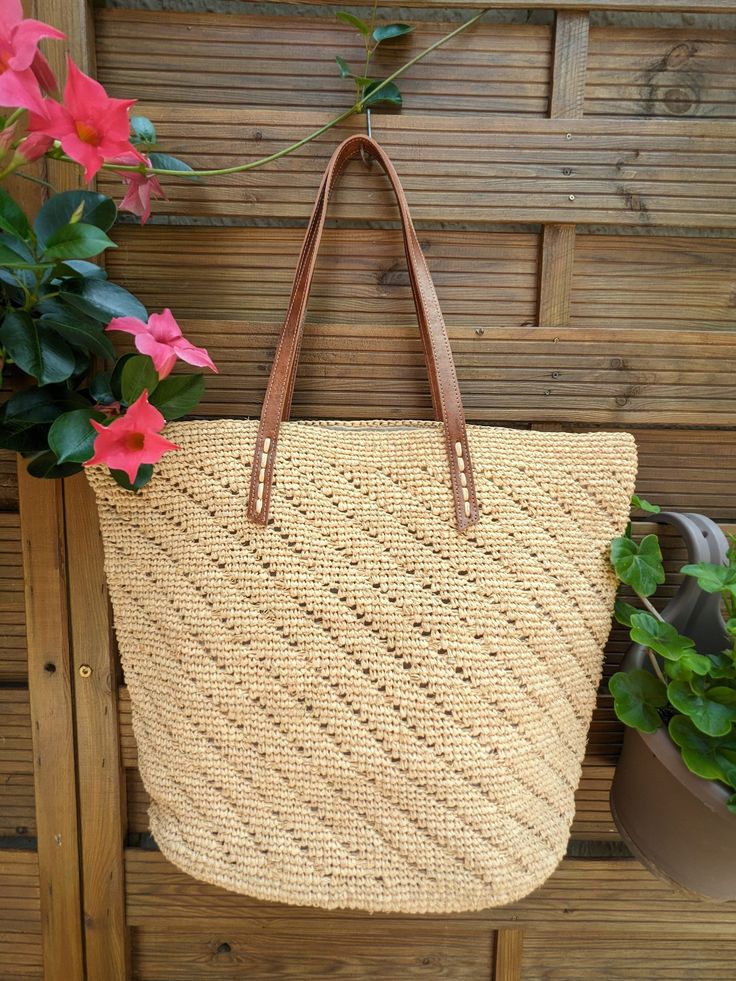 Crochet Straw Bag, Raffia Crochet Bag, Summer Basket, Raffia Crochet, Beach Basket, Basket Tote, Crochet Tote, Bag Crochet, Beach Bag