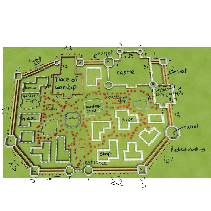 a map of the ancient roman city of casteo vecchino, with some red dots on it