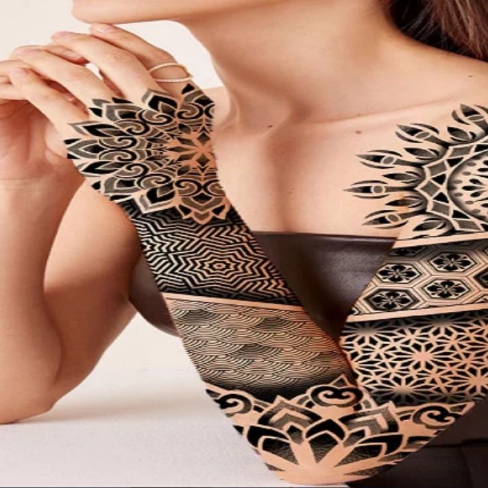 I will design your custom tattoo design as a professional tattoo artist Intricate Geometric Tattoo, Geometric Arm Tattoos For Women, Mandala Tatoos Woman, Mandala Geometric Tattoo Design, Geometric Sleeve Tattoo Women, Mandala Sleeve Tattoo Design, Geometric Tattoo Design Women, Mandala Sleeve Tattoo Women, Mandala Tattoo Women