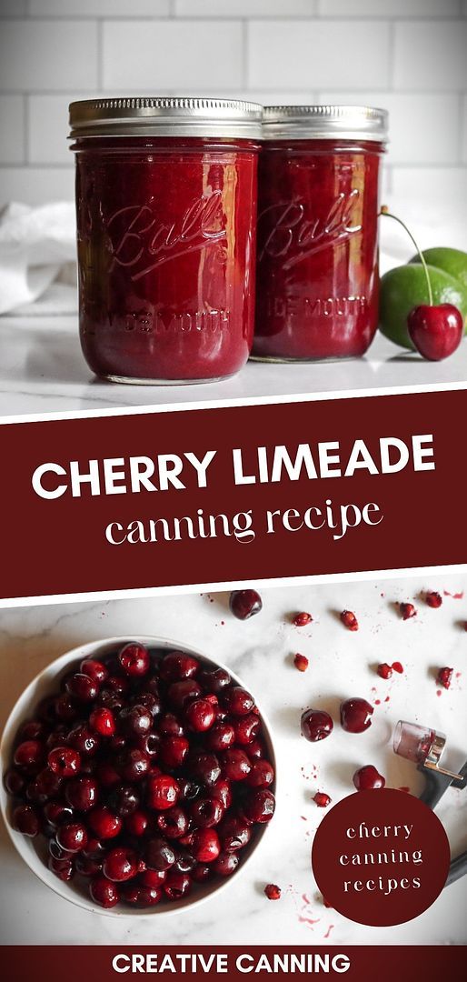 two jars filled with cherries sitting on top of a table