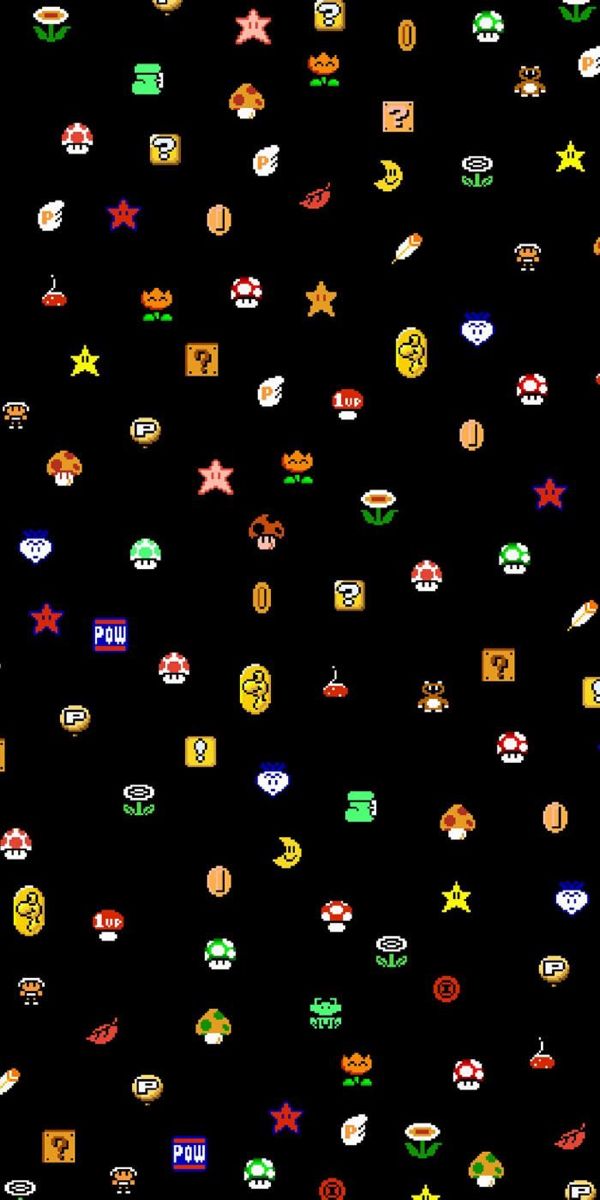 an array of video game icons on a black background