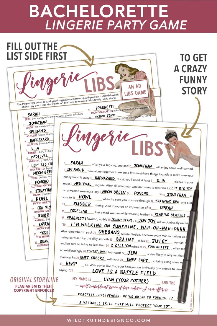 Looking for a bachelorette game that'll have the girls in tears from laughter?! This hilarious honeymoon & lingerie advice madlib is the perfect party game for your lingerie party, bridal shower, or bachelorette party. Plenty of potential to get wild n' crazy (wink wink). 🌈 INSTANT DOWNLOADDownload & play within minutes. After purchase, you'll receive an email with a button to download your game. 🌈 PROFESSIONAL NON-EDITABLE PDFThe files are flattened, meaning they are NOT EDITABLE. Sold as sho Lingerie Party Games, Lingerie Shower Games, Bachelorette Lingerie Party, Bridal Lingerie Shower, Lingerie Bachelorette, Bachelorette Game, Bachelorette Party Game, H Words, Bride Shower