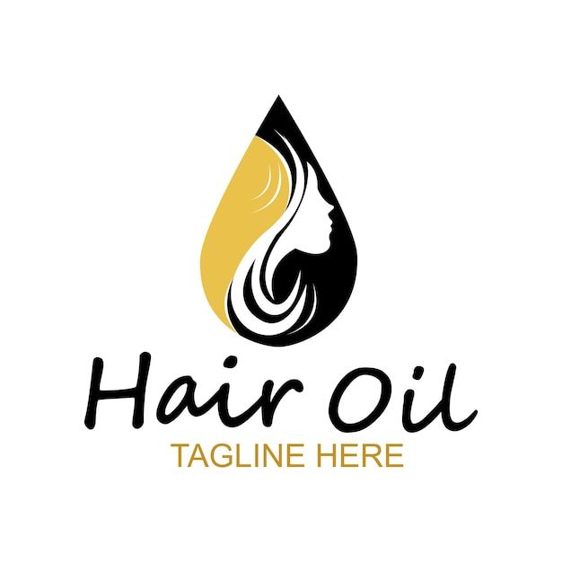 Hair oil essential logo with drop oil an... | Premium Vector #Freepik #vector #hair-product #hair-oil #organic-cosmetics #hair-serum Logo For Hair Products, Hair Oil Logo Design Ideas, Hair Oil Design, Hair Oil Business, Hair Oil Logo Design, Hair Oil Logo, Hair Oil Packaging Design, Hair Care Logo, Hair Oil Advertisement