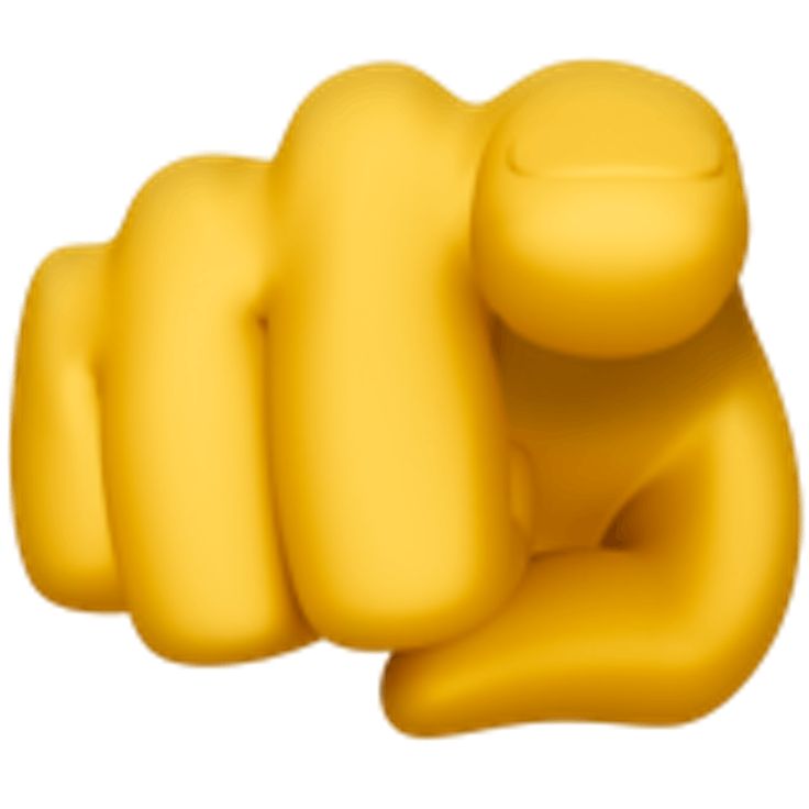 an image of a yellow fist bumping with its thumb up to the viewer's face