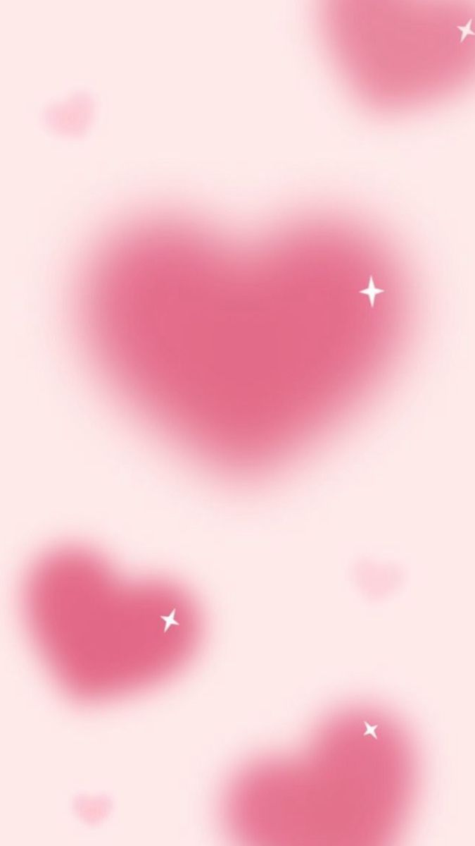 pink hearts and stars on a light pink background