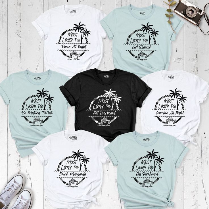 Custom Most Likely to Cruise Group Shirt, Family Matching Vacation Shirt, Holiday Travel Tshirt, Summer Beach Outfit, Girls Trip Cruise Tees Set sail in style with our Custom Most Likely to Cruise Group Shirt! Perfect for creating lasting memories, this family matching vacation shirt is ideal for holiday travel and summer beach outings. Whether you're on a girls' trip or a family cruise, these tees ensure everyone in your group looks coordinated and festive. Crafted for comfort and fun, this hol Cruise Tshirts Family, Cruise Shirts Ideas Group Family, Family Cruise Shirts Ideas, Cruise Shirts, Group Vacation Shirts, Group Cruise Shirts, Group Cruise, Travel Tshirt, Family Cruise Shirts