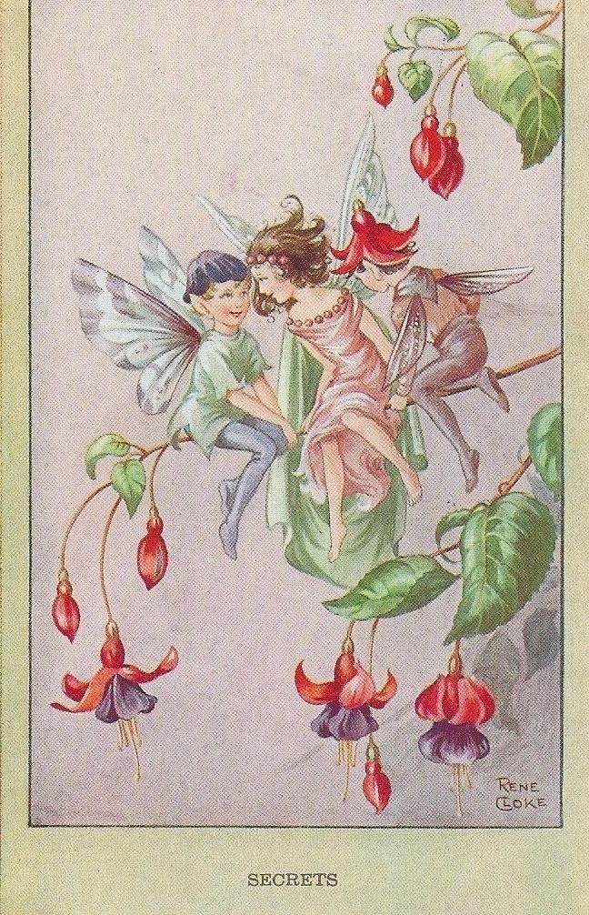 Rene Cloke, Fairy Lore, Friend Canvas, Fairy Paintings, Fairy Illustration, Fairy Pictures, Pink And Purple Flowers, Vintage Fairies, Nice Pictures