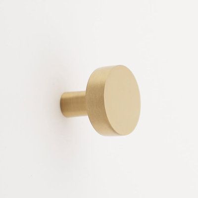 an image of a door knob on a white wall