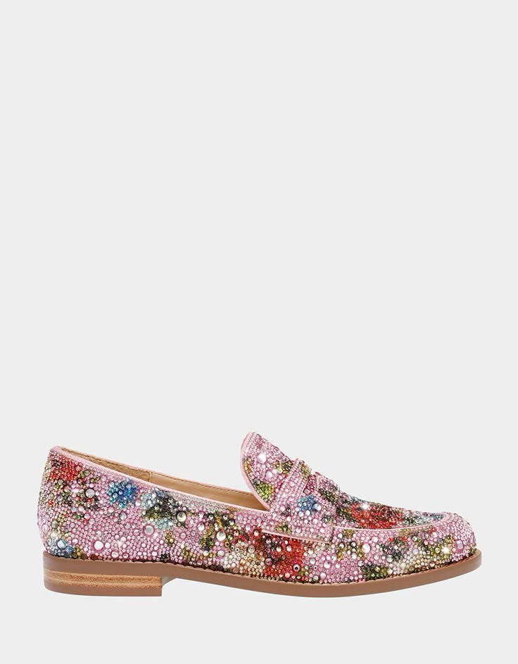 ARON FLORAL MULTI Loafers | Floral Rhinestone Loafers – Betsey Johnson Shoes List, Luxurious Shoes, Butterfly Heels, Alice In Wonderland Inspired, Beaded Butterfly, Delicate Butterfly, Funky Shoes, Morgan Wallen, Irregular Choice