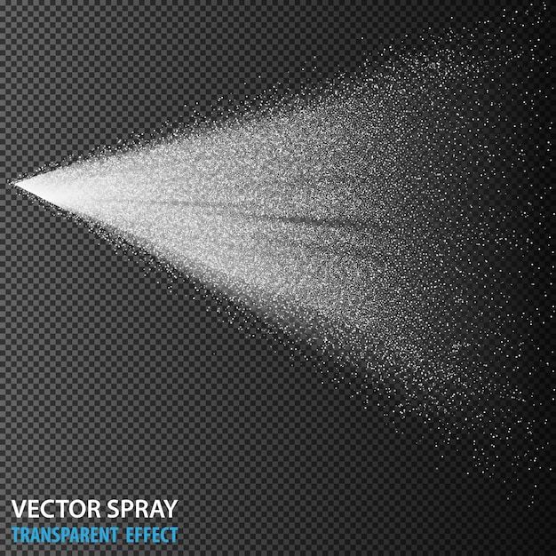 white spray on a black background with transparent effects and space for your text or image